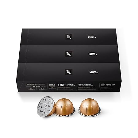 Nespresso Capsules Vertuo, Melozio, Medium Roast Coffee, 10 Count (Pack of 3) Coffee Pods, Brews 7.8oz.