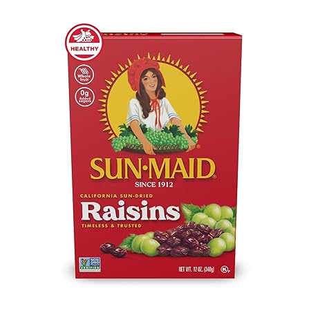 Sun-Maid California Sun-Dried Raisins - 12 oz Sharing-Size Box - Dried Fruit Snack for Lunches, Snacks, and Natural Sweeteners