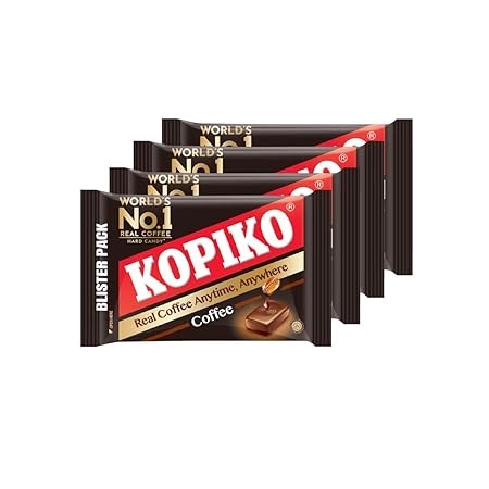 Kopiko Coffee Candy – Bold-Tasty Hard Candy from Indonesia with Real Coffee Extract – A Satisfying Boost for On-the-Go Energy (4-Pack 4.23 oz Each)