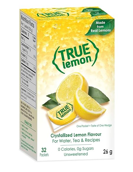 True Lemon - Crystallized Lemon For Water, Tea - Single-Serve Packets - Water Enhancer - 32-count