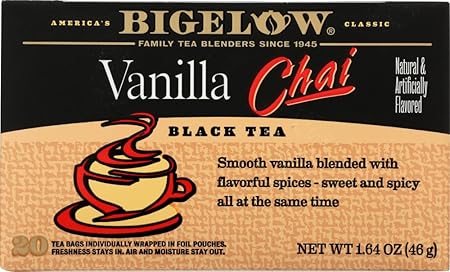 Bigelow Tea Chai Vanilla 20 Bags (Pack of 4)