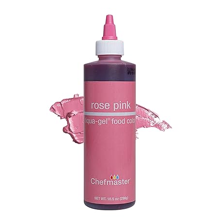 Chefmaster Rose Pink Liqua-Gel® Food Coloring | Vibrant Color | Professional-Grade Dye for Icing, Frosting, Fondant | Baking & Decorating | Fade-Resistant | Easy-to-Use | Made in USA | 10.5 oz
