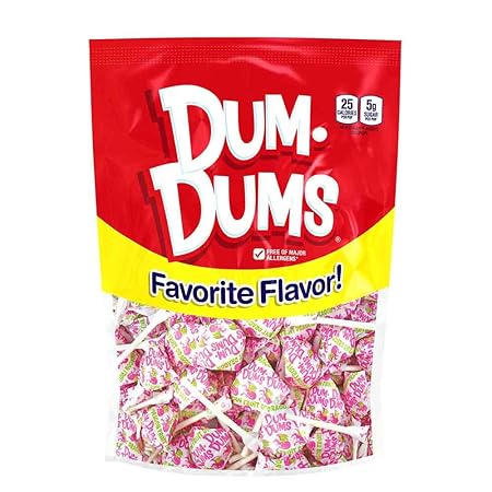 Dum Dums Dragon Fruit Lollipops - Bulk Candy Box with Lollipops Individually Wrapped, Single Flavor Gourmet Suckers - 50 Count