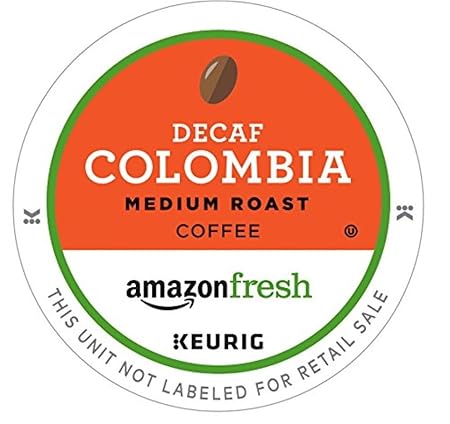 AmazonFresh 80 Ct. K-Cups, Decaf Colombia Medium Roast, Keurig K-Cup Brewer Compatible