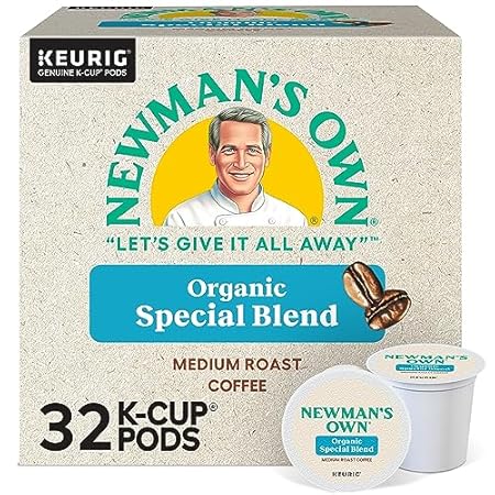 Newman's Own Organics Newman's Special Blend, Keurig Single-Serve K-Cup Pods, Medium Roast Coffee, 32 Count