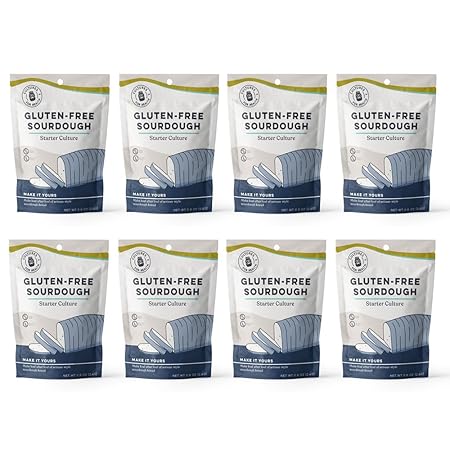 Cultures for Health Heirloom Sourdough Starter | 8 Dehydrated Packets for DIY Bread, Pizza & Pasta Dough | Non-GMO Prebiotic Baking Culture