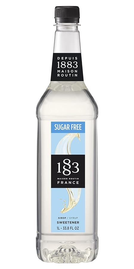 1883 Sugar Free Sweetener Syrup,Perfect Flavored Syrup for Hot & Iced Beverages,1 Liter Plastic Bottle