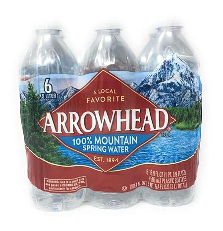 Arrowhead Mountain Spring Water Bottles, 12 Pack - Still Bottled Water with Naturally Occurring Minerals for Taste - 16.9 Fl Oz