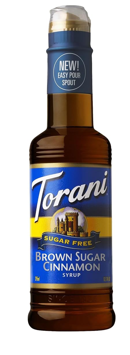 Torani Sugar-Free Flavored Drink Syrup, Brown Sugar Cinnamon, 12.7 Fl Oz Bottle (Pack of 4)