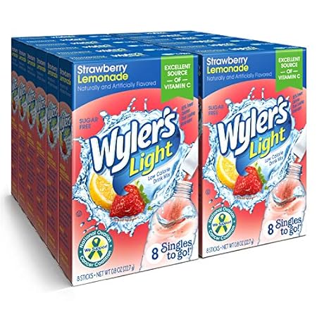 Singles Tо Go Powder Packets, Wаter Drink Mix, Strawberry Lemonade, 96 Singlе Servings (Pack of 12) Strawberry Lemonade