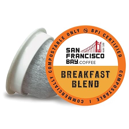 San Francisco Bay Compostable Coffee Pods - Breakfast Blend (120 Ct) K Cup Compatible including Keurig 2.0, Medium Roast