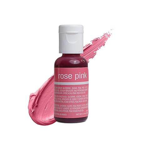 Chefmaster Rose Pink Liqua-Gel® Food Coloring | Vibrant Color | Professional-Grade Dye for Icing, Frosting, Fondant | Baking & Decorating | Fade-Resistant | Easy-to-Use | Made in USA | 0.70 oz