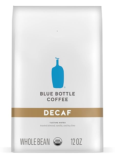 Blue Bottle Whole Bean Organic Coffee, Decaf, Medium Roast, 12 Ounce bag (Pack of 1)