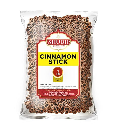 SHUDH Cinnamon Sticks 1 LB | Cassia Cinnamon | Canela | Perfect for Baking, Cooking & Beverages & Oatmeal| 2 3/4" Length | 100% Raw From Indonesia