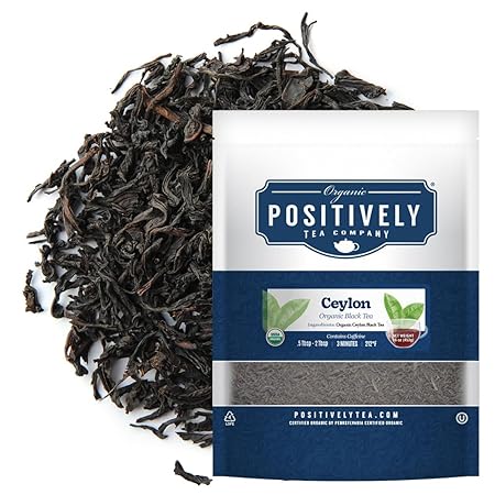 Organic Positively Tea Company, Ceylon Black Tea, Loose Leaf, 16 Ounce
