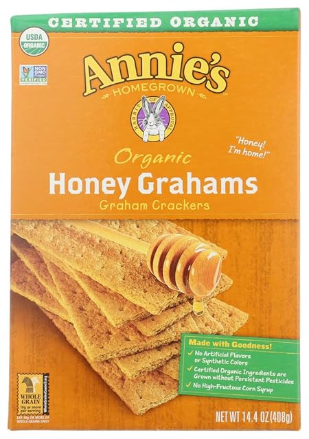 Annie's Homegrown Organic Honey Graham Crackers, 14.4 oz (Pack of 4)