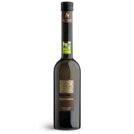 DESERT MIRACLE Cold Pressed Polyphenol Rich Moroccan Olive Oil, Extra Virgin Olive Oil with High Polyphenols, Organic, First Cold Pressed EVOO From Morocco, 17 Fl Oz