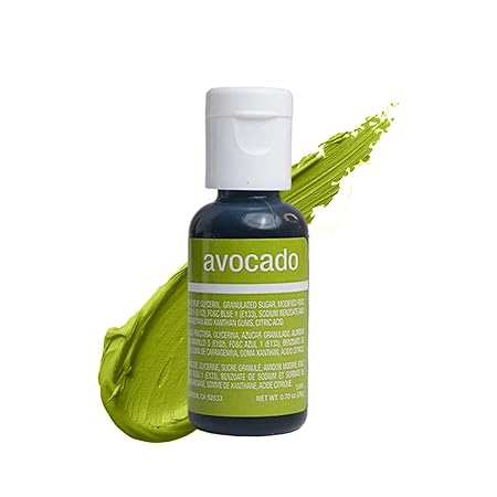 Chefmaster Avocado Liqua-Gel® Food Coloring | Vibrant Color | Professional-Grade Dye for Icing, Frosting, Fondant | Baking & Decorating | Fade-Resistant | Easy-to-Use | Made in USA | 0.70 oz