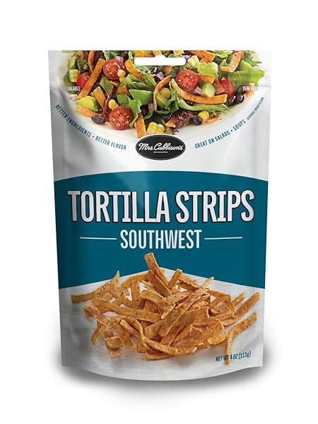 Mrs. Cubbison's Tortilla Strips - Santa Fe Style, Great for Snacking, Soup and Salad Topper - Southwest Flavor, 4 Ounce (Pack of 9)