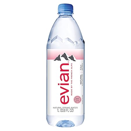 Evian Natural Spring Water, 1 L bottle