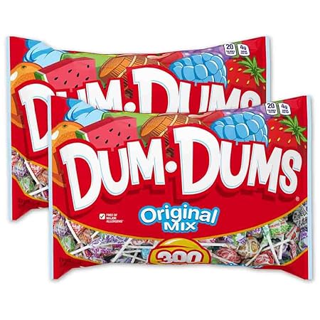 Dum Dums Original Mix 600 Count – All-Time Classic Flavors – Lollipops Bulk, Bulk Suckers, Lollipops Individually Wrapped – Halloween Suckers for Trick-or-Treating