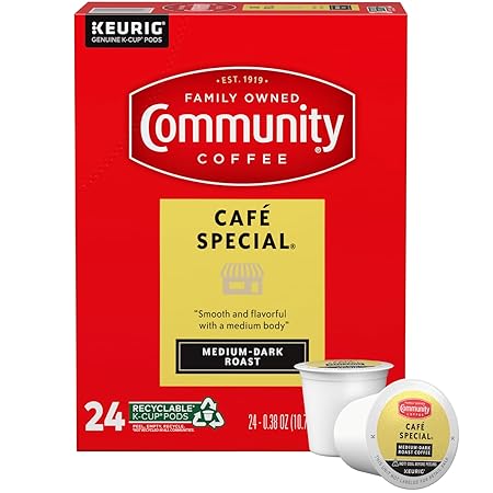 Community Coffee Café Special Medium Dark Roast, Single-Serve Keurig K-Cup Pods, 24 Count (Pack of 1)