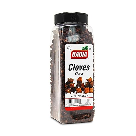 Badia Whole Cloves, 12 oz - Premium Quality Spice for Baking, Cooking & Beverages, Aromatic & Flavorful