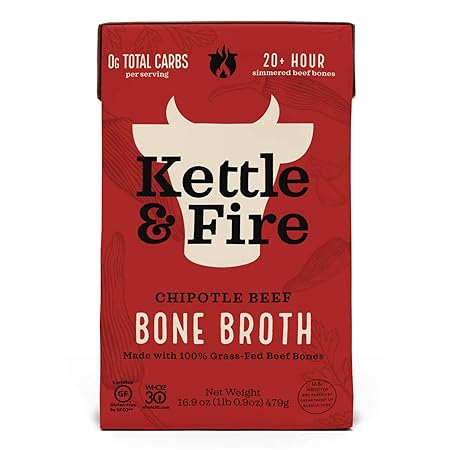 Kettle & Fire Chipotle Beef Bone Broth, 16.9 OZ