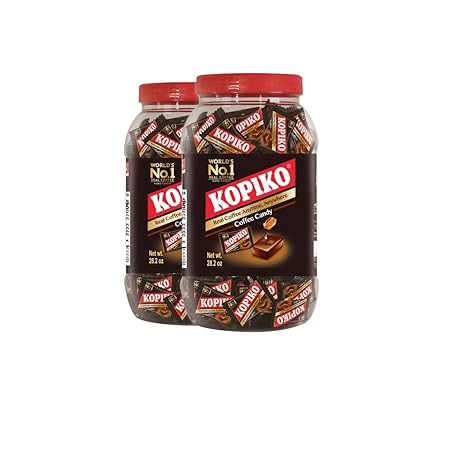 Kopiko Coffee Candy – Bold-Tasty Hard Candy from Indonesia with Real Coffee Extract – A Satisfying Boost for On-the-Go Energy (2-Pack 28.2oz Each)
