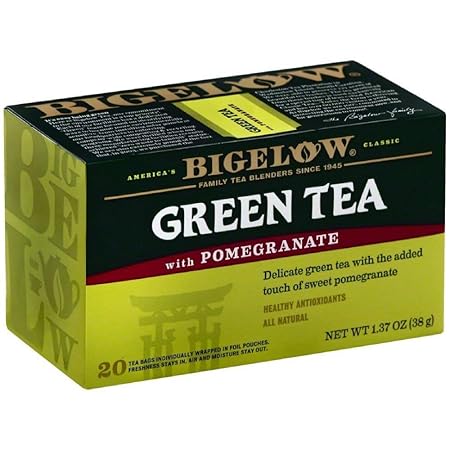 Bigelow Tea Green with Pomegranate 20 Bags (Pack of 4)