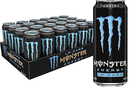 Lo-Carb Monster Energy, Energy Drink, 16 Ounce (Pack of 24)