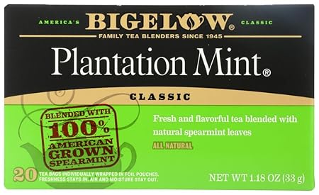 Bigelow Plantation Mint Tea Bags - 20 Count (Pack of 3)