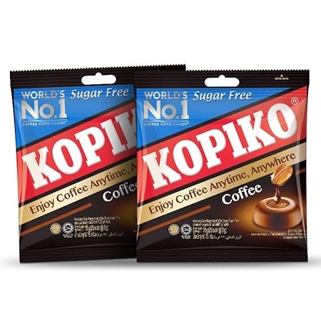 Kopiko Sugar Free Coffee Candy – Bold-Tasty Hard Candy from Indonesia with Real Coffee Extract – A Satisfying Boost for On-the-Go Energy (2-Pack 4.23oz Each)