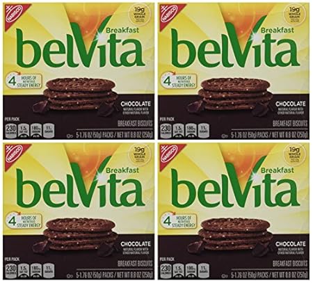 belVita Chocolate Breakfast Biscuits, 8.8 Ounce (Pack of 4)
