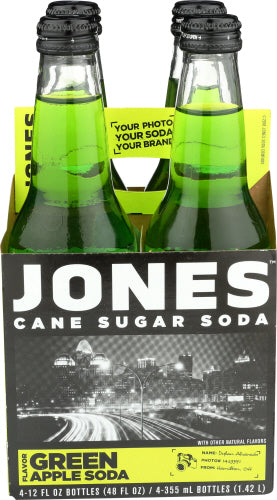 JONES SODA 4PK GREEN APPLE - 48 FO
