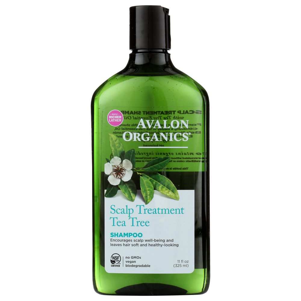 AVALON ORGANICS: Shampoo Scalp Treatment Tea Tree, 11oz| Scalp Comfort