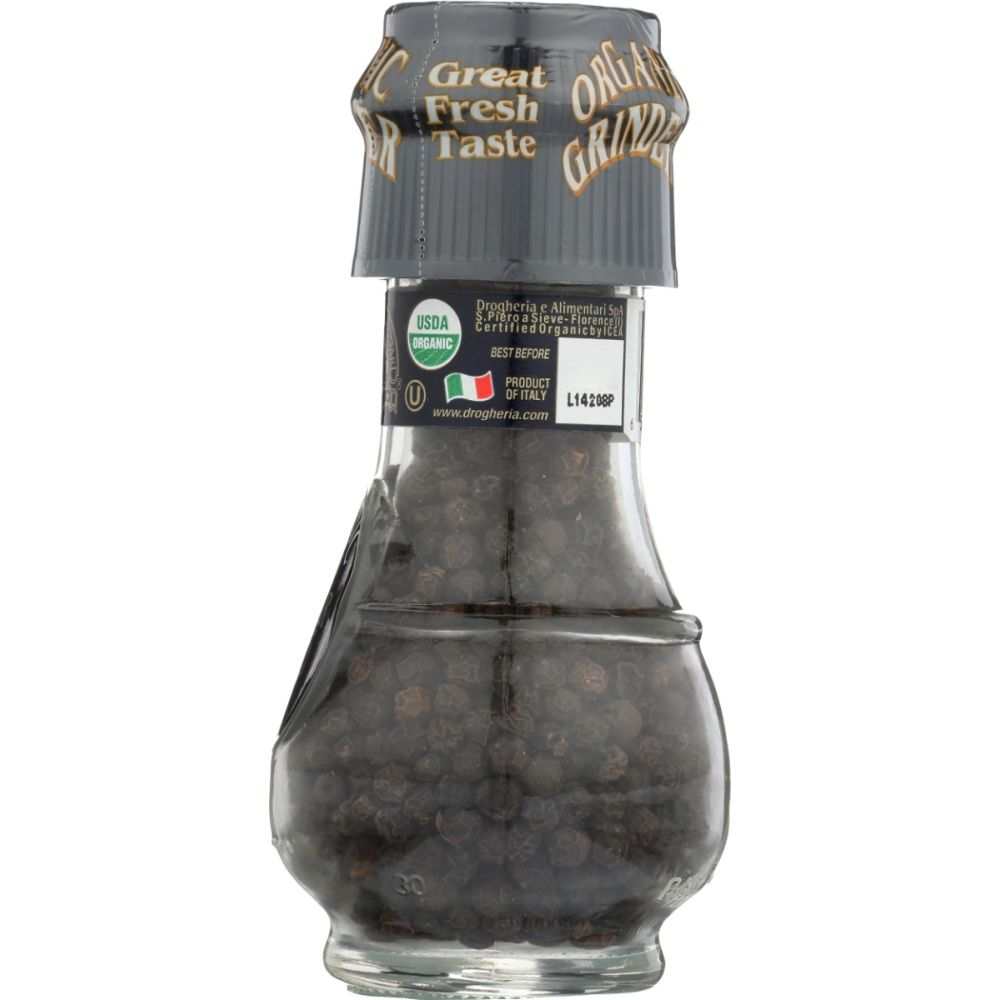 DROGHERIA & ALIMENTARI: Organic Black Pepper Corns Mill, 1.58 oz