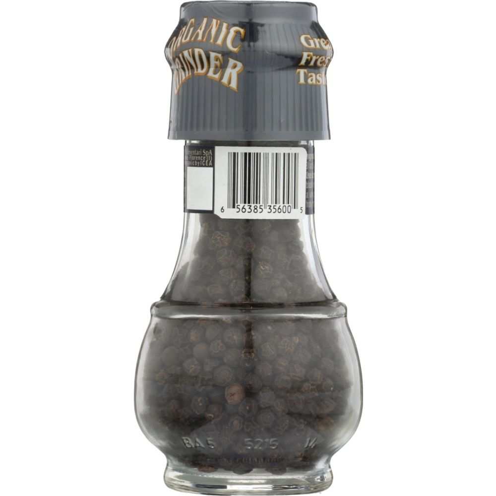 DROGHERIA & ALIMENTARI: Organic Black Pepper Corns Mill, 1.58 oz