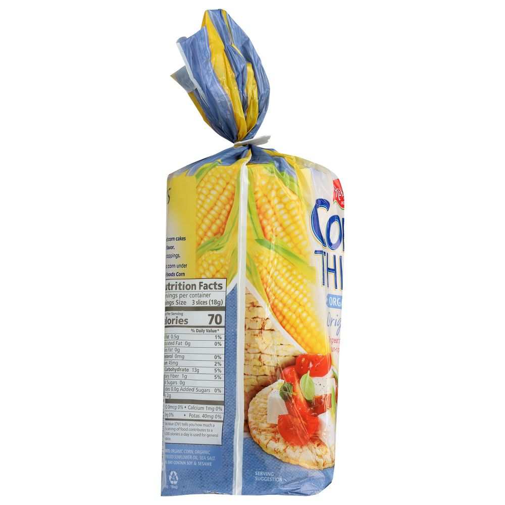 REAL FOODS: Organic Corn Thins Original, 5.3 oz