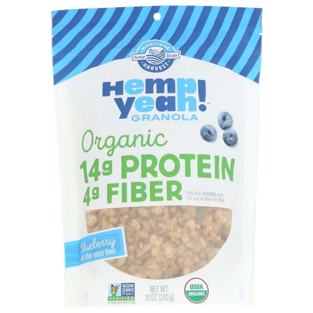 MANITOBA HARVEST: Blueberry Hemp Yeah! Granola -Organic & Protein-Rich 10 oz