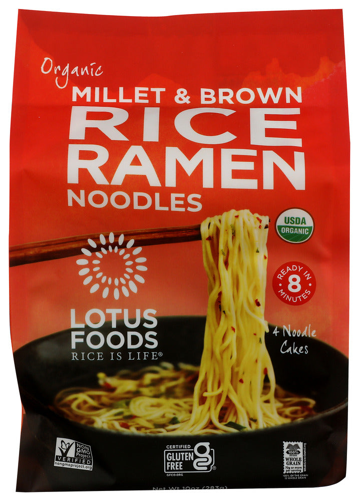 LOTUS FOODS RICE RAMEN 4PK MILLET BR - 10 OZ