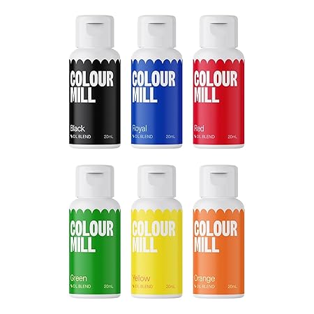 Colour Mill Oil-Based Food Coloring, 20 Milliliters (Primary Pack)
