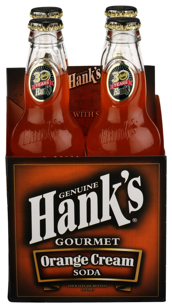 HANKS SODA ORANGE CREAM 4PK - 48 FO