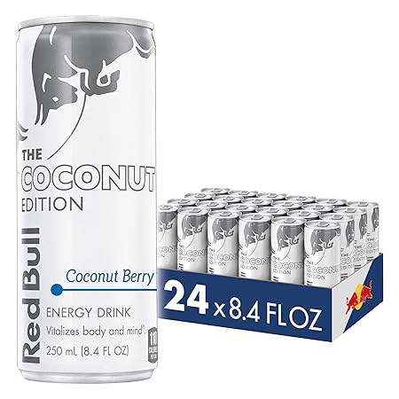 Red Bull Coconut Edition Coconut Berry Energy Drink, 8.4 Fl Oz, 24 Cans