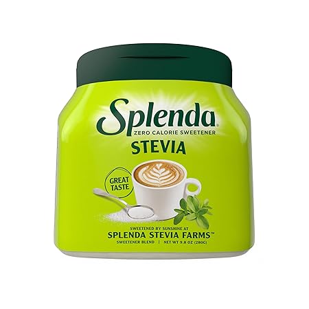 SPLENDA Stevia Zero Calorie Sweetener, Plant Based Sugar Substitute Granulated Powder, 9.8 oz Jar