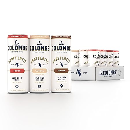 La Colombe draft Latte Variety Pack, 11 fl oz cans (Pack of 12), Includes Triple, Vanilla & Mocha Latte, Coffeehouse Quality, Ready-to-Drink, On-the-Go