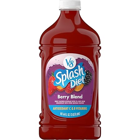 V8 Splash Diet Berry Blend Flavored Juice Beverage, 64 fl oz Bottle