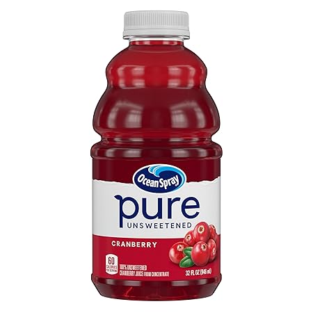 Ocean Spray® Pure Unsweetened Cranberry, 100% Cranberry Juice From Concentrate, 32 Fl Oz Bottle