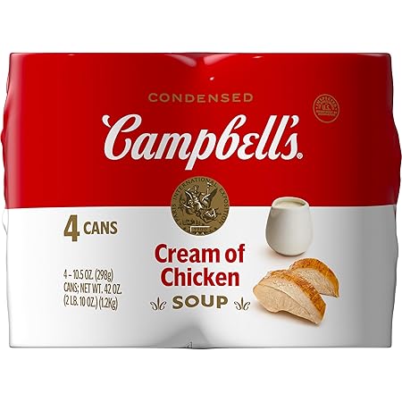 Campbell's Condensed Cream of Chicken Soup, 10.5 oz Can (4 Pack)
