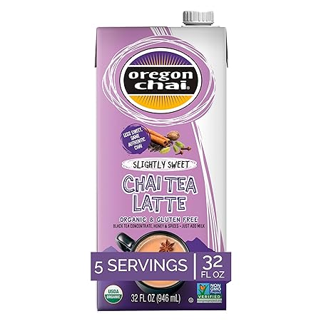 Oregon Chai Slightly Sweet Chai Concentrate, 32 fl oz